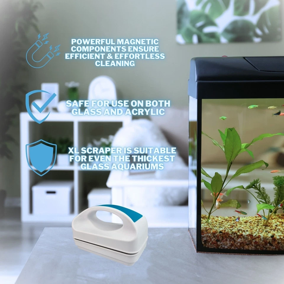 Floating Extra Strong Magnetic Glass Aquarium Algae Cleaning Brush Fish Tank XL - Image 3 of 4