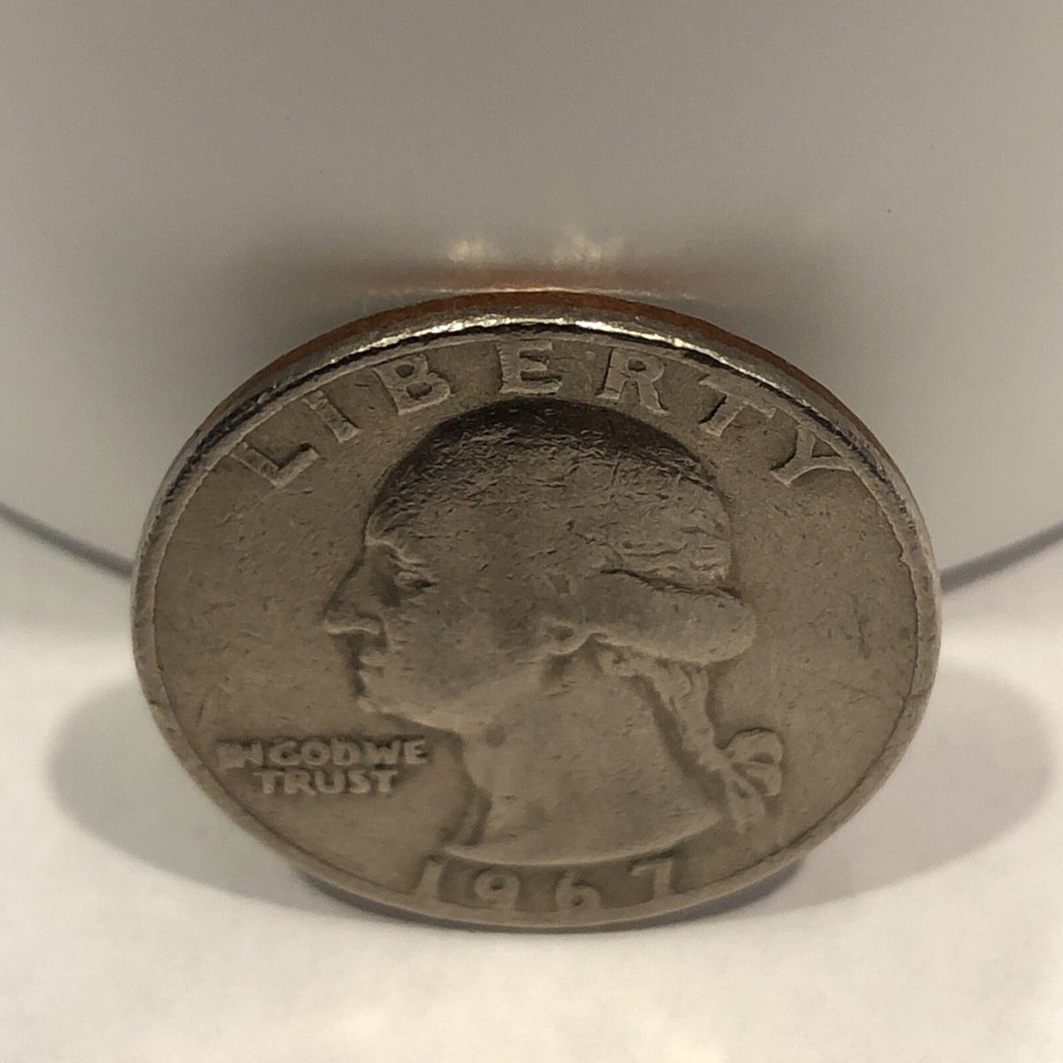 ERROR COIN 1967 US Quarter No Mint Mark With SMOOTH Rim Line