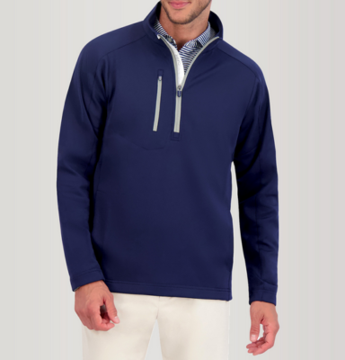 New Zero Restriction Z500 1/4 Zip Pullover Navy/METALLIC SILVER