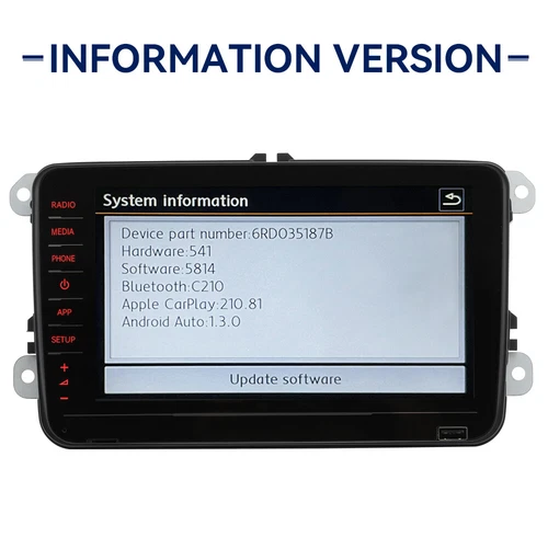 8 inch Autoradio Stereo RCD330 RCD880 Carplay Android Auto Für VW Golf Tiguan CC - Bild 2 von 16
