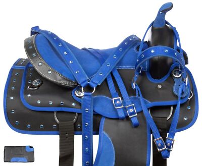 New Synthetic Western Barrel Racing Horse Saddle & Tack Size12 13 14 15 16 17 18