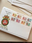 Isle of Man First Day Cover To Pay Labels Postage Due 1975 1/2p to £1 FDC U/A