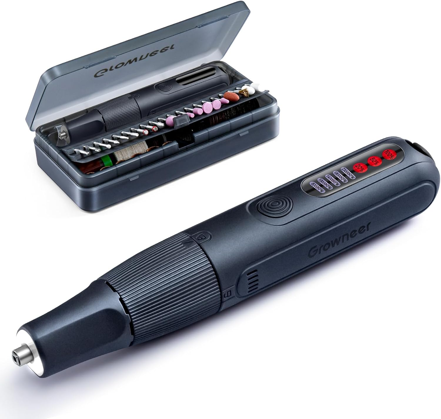 Mini Cordless Rotary Tool Kit, 8V Rechargeable Rotary Tool, 5 Speeds, LED Light,