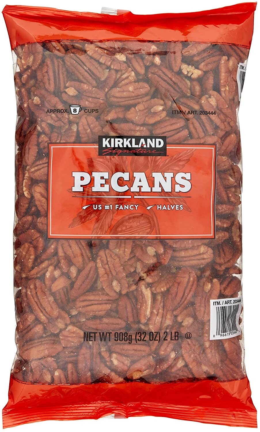 Kirkland Signature Pecan Halves U.S. 1 (Fancy Pecans 32 oz Pack) 2 LB