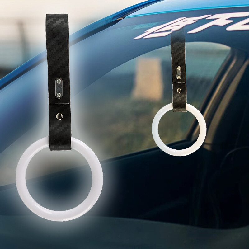 JDM Tsurikawa Cherry Blossom Car Pull Ring Subway Train Bus Handle Strap Charm Drift RING Rear Bumper Warning Loop Heart