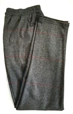 LOVE TREE Gray / Black / Red Plaid Ponte Pants. Size L. NWT