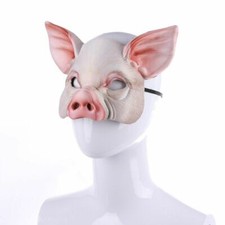 NEW Halloween Pig Mask Costumes Animal Facemasks Cosplay Horror Party Props Head