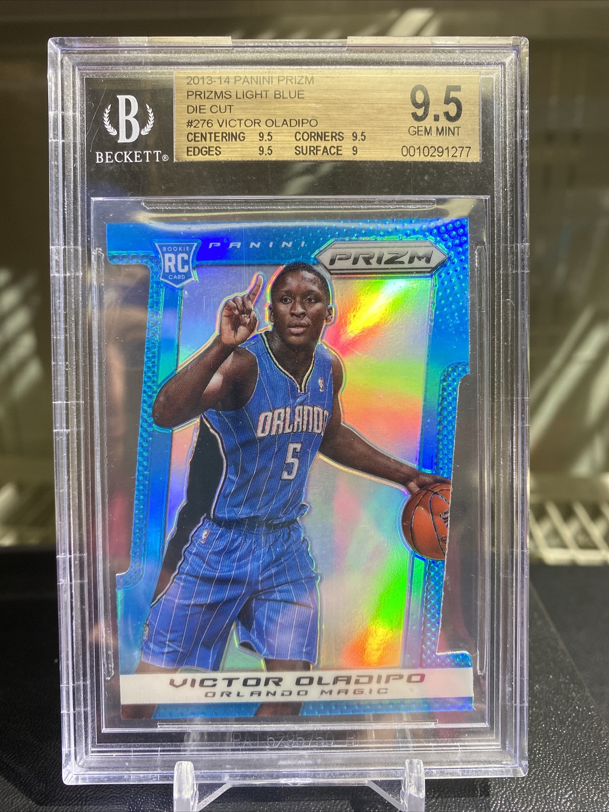 2013-14 Prizm Light Blue Die-Cut /199 Victor Oladipo BGS 9.5 GEM MINT RC (POP13)