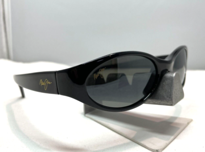 Maui Jim Black Oval Sunglasses Maui jim oval black sunglasses in style koki beach.... | Depop main image 3