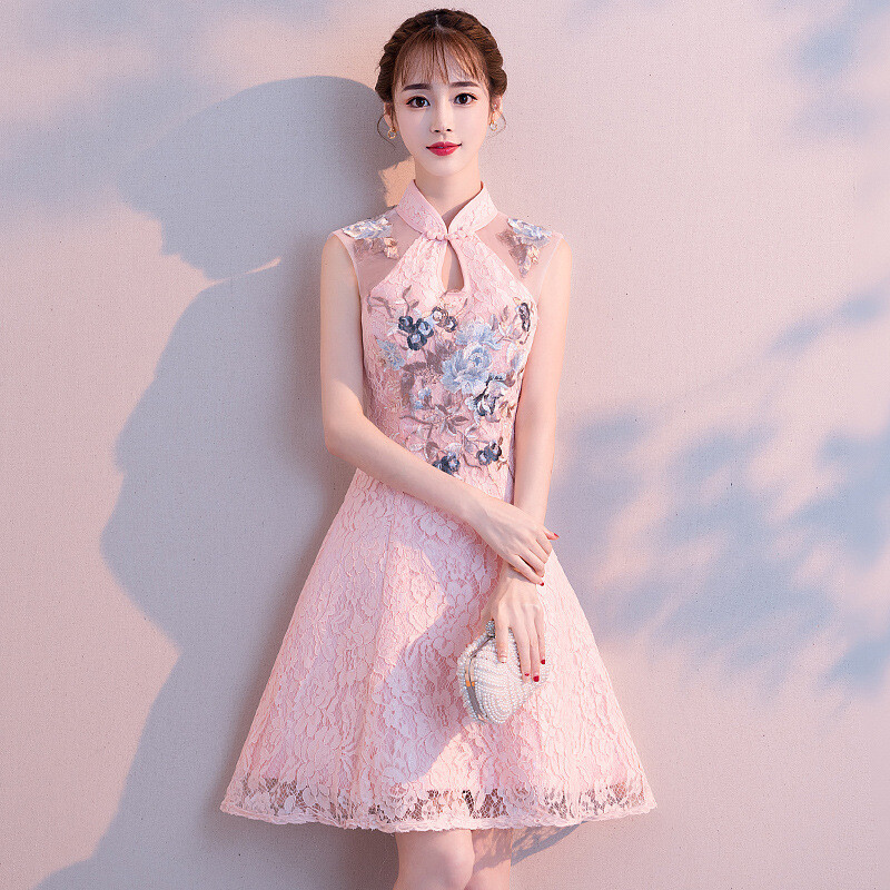 chinese style cocktail dress Elegant Velvet Cheongsam - Chinese Qipao Dress - Luxury Vintage High Slit Gown - Classic Oriental Evening Dress - Formal Asian Dress