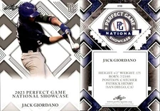 JACK GIORDANO Rookie 2023 Leaf Perfect Game National Showcase RC #190