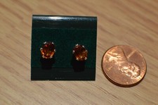 2.40ct Hessonite Mandarin Garnet Solitaire Earrings  Fine Sterling Silver  VVS