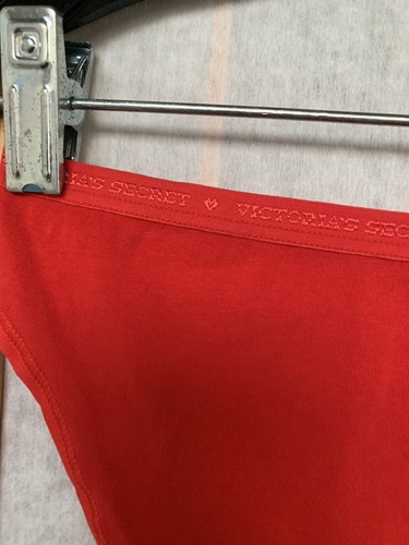 Vtg ~Victoria''s Secret ~Red ~Cotton Blend ~ L ~Bikini Panties ~W/ Logo - Picture 8 of 10