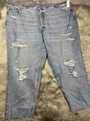 Old Navy Extra High Rise Sky Hi Straight Distressed Jeans Size 26