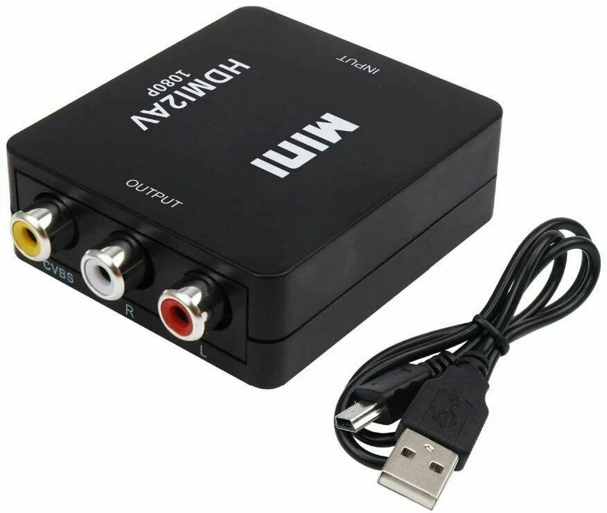 Mini Adaptateur Convertisseur HDMI vers RCA AV/CVSB L/R HD 1080p VG +Cable - Photo 4/4