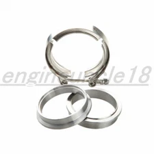 3" inch Stainless Steel V Band Clamp + CNC Self Aligning Male /Female Flange Kit