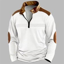 Men's Long Sleeve Slim Fit Polo Shirts Casual Athletic Shirt Sweatshirt