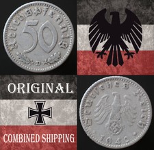50 Reichspfennig 1940 D - Allemagne Reich - KM# 96 - pièce avec croix gammée - (#517)
