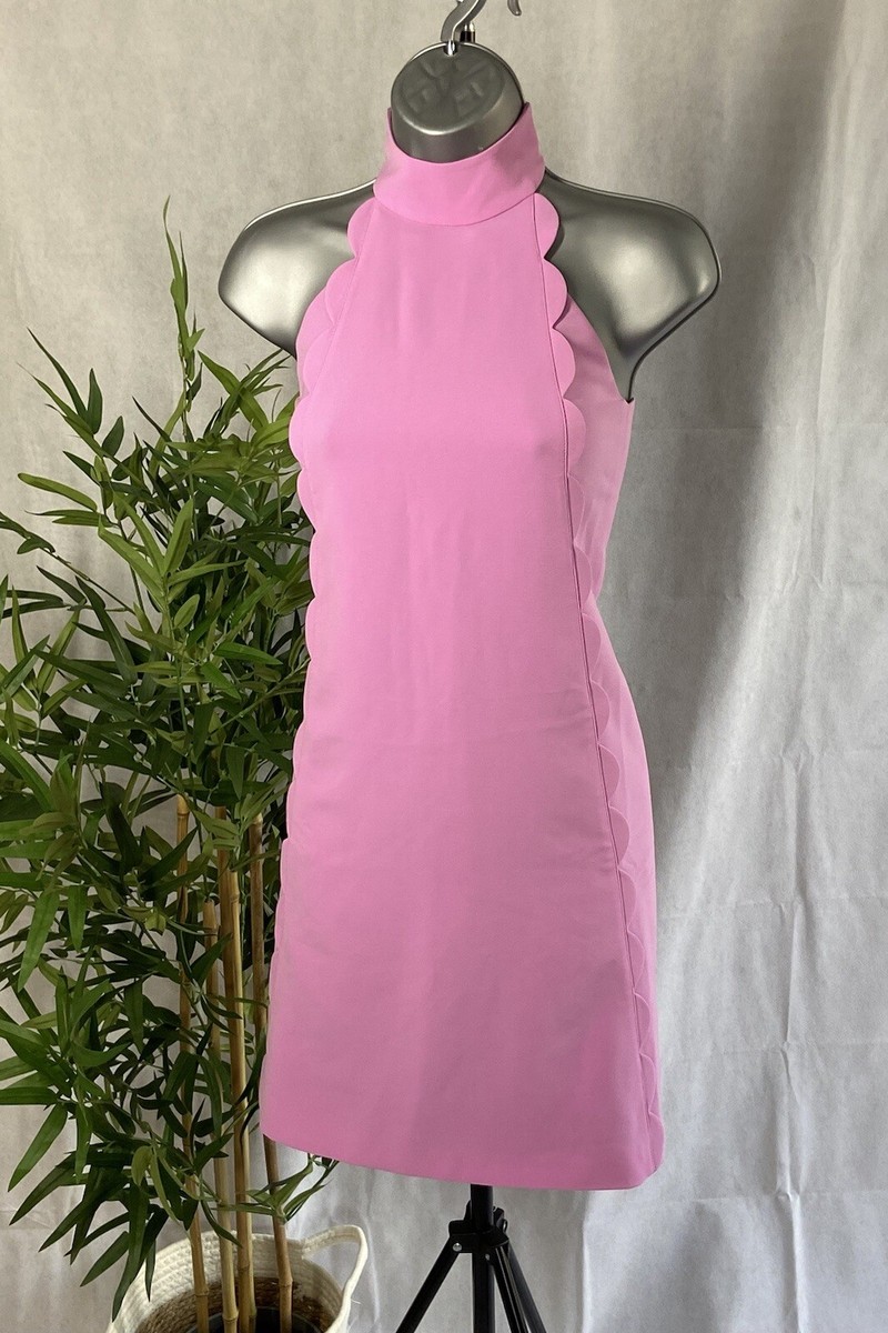 NEW Ted Baker Pink Torrii Halterneck Scallop Tunic Dress UK: TB