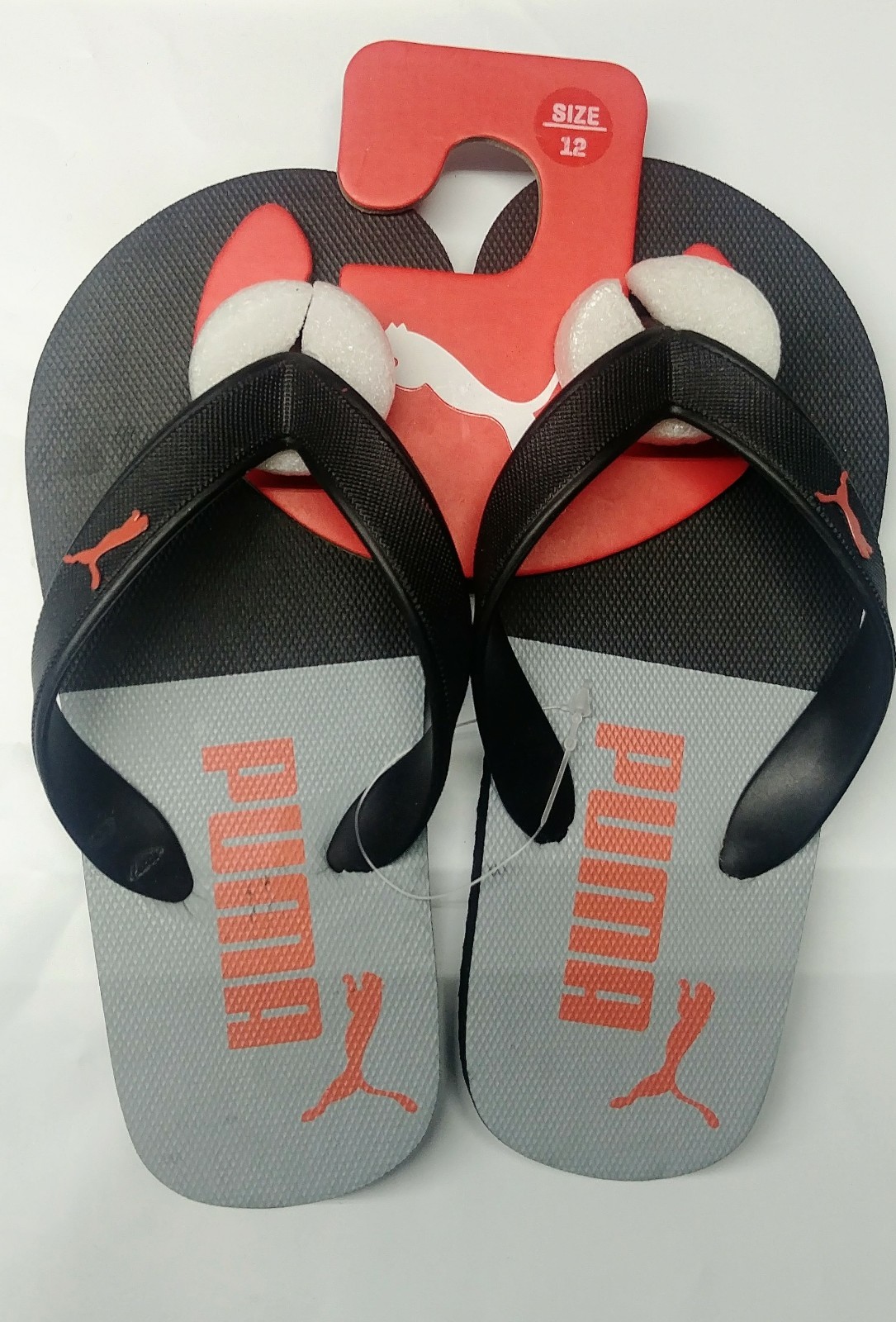 Puma P104606A-008 Little Boy's Flip Flops, Grey/Black, Size 12 888435087205  | eBay