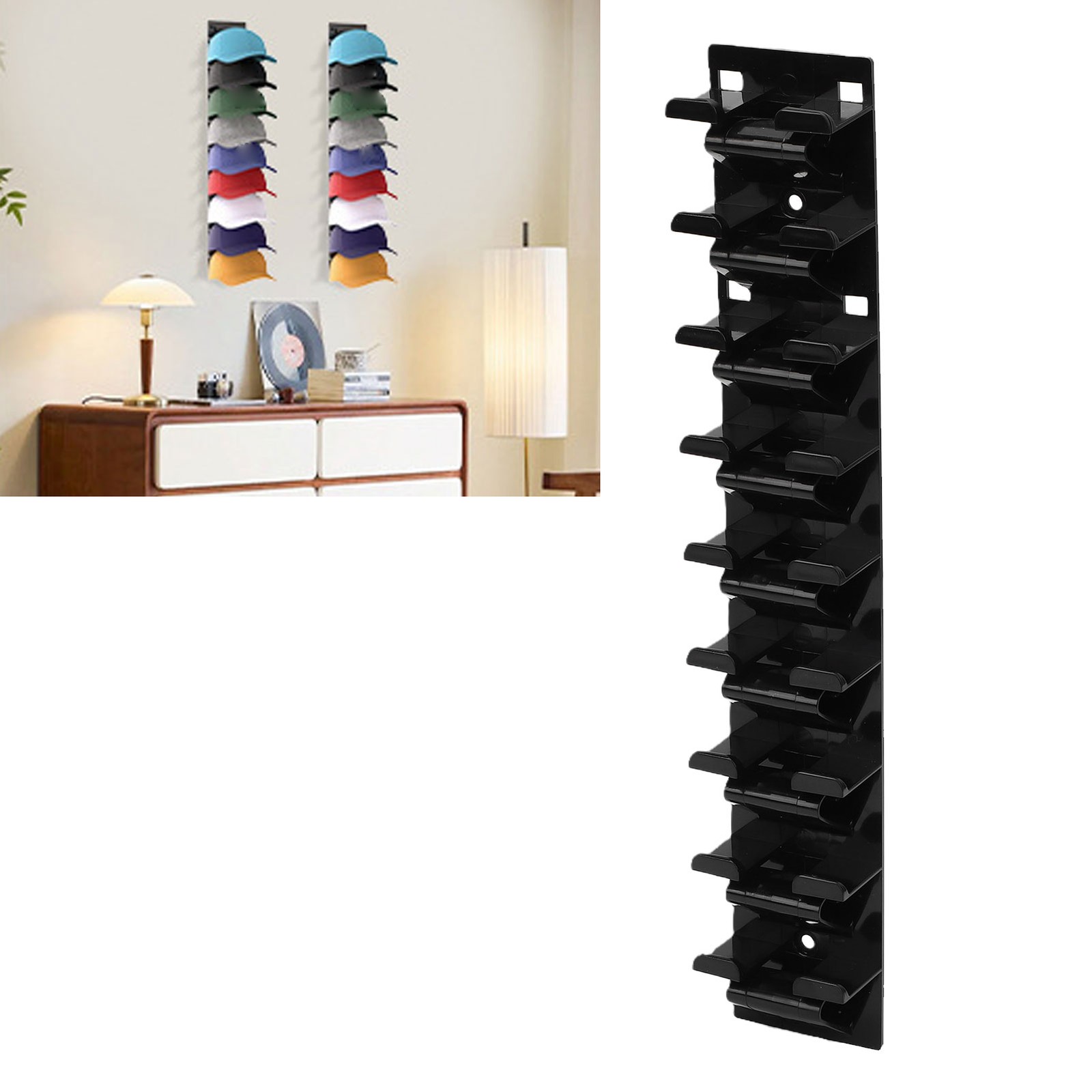 Sturdy Baseball Hat Organizer For Wall Door Closet.