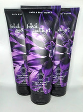 BATH AND BODY WORKS BLACK AMETHYST BODY CREAM 8 FL OZ 3 PIECES