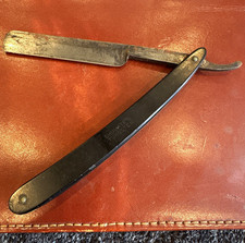 Shumate Tungsten Straight Razor w/ Black Handle - Folding Shaving Razor