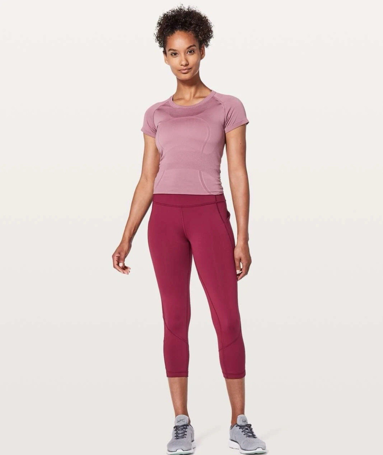 Lululemon Pace Rival Crop Ruby Wine Red Luxtreme … - image 10