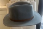 Brixton Gray Messer Wool With Leather Banded Fedora Hat 7 3/4 (62 cm)  — photo 4