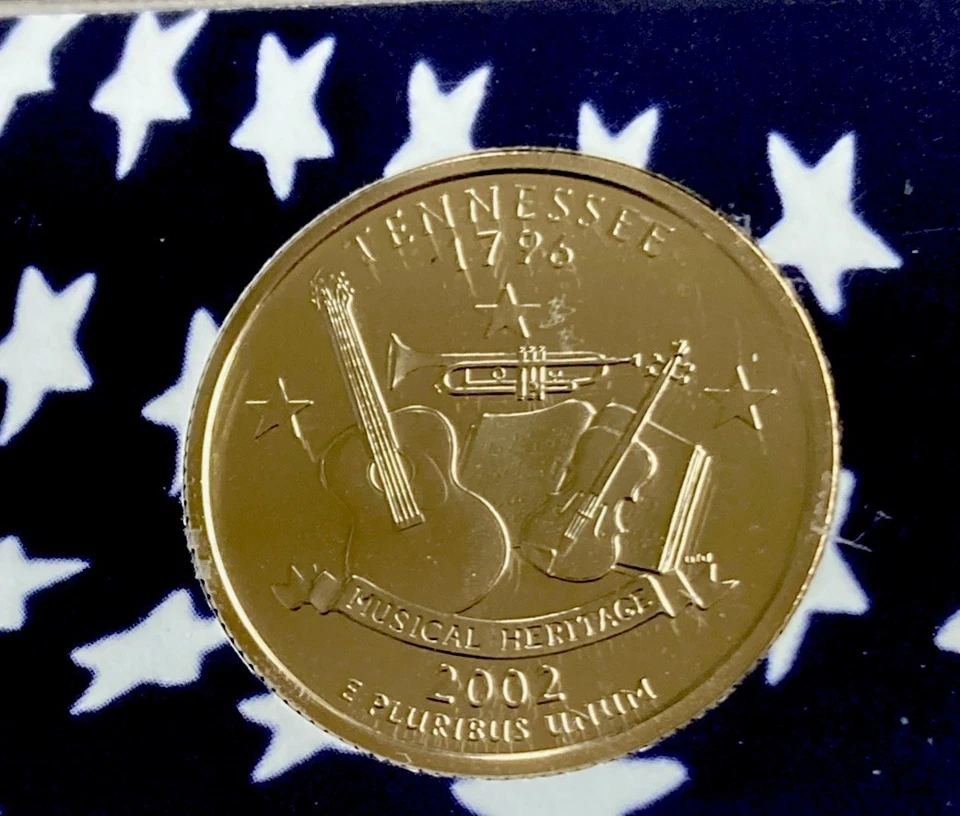 2002 S Proof State Clad Quarter 5 Coin Set - Coins Only - No Case, Box or COA - Image 2 of 4