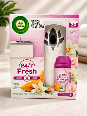 Air Wick Summer Delights Automatic Air Freshener Kit White Flowers & Melon
