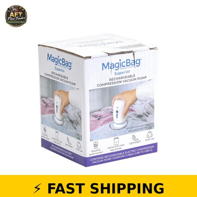 #ad MagicBag Rechargeable Vacuum Pump for Storage Bags White $38.99