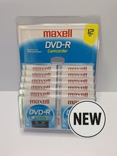 Maxell DVD-R Camcorder 30min 1.4 GB 12 Pack of DVDs Sealed  