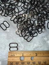 20 pieces heavy duty silver metal slide sliders seeing craft 1/2” opening