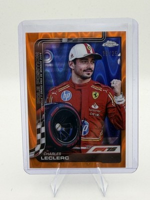 2025 Topps Chrome Formula 1 Charles Leclerc #118 Monaco Pole Orange RayWave /25