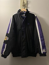 VTG 90  s NBA Los Angeles Lakers Starter Puffer Jacket Men  s SZ XL RARE