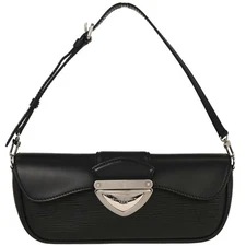 Louis Vuitton Black Epi Pochette Montaigne Handbag M59292 TH1058 155339