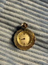 Rare Vintage Universal Geneve 18k Solid Gold Floral Pendant Watch RUNS Ref.16525