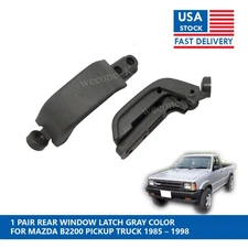 1 PAIR REAR WINDOW LATCH GRAY COLOR FOR MAZDA B2200 PICKUP TRUCK 1985 – 1998