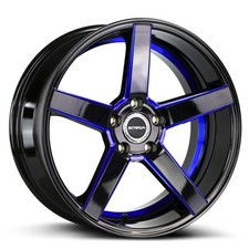 18x8strada Wheels Perfetto Gloss Black Candy Blue Milled Rims 18x8strada Wheels Perfetto Gloss Black Candy Blue Milled Rims