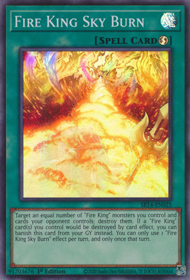 FIRE KING SKY BURN - SR14-EN025 - SUPER RARE - 1ST EDITION - NM