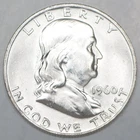 1960 D Franklin Silver Half Dollar AU Details 90% Silver US 50C Numismatic Coin