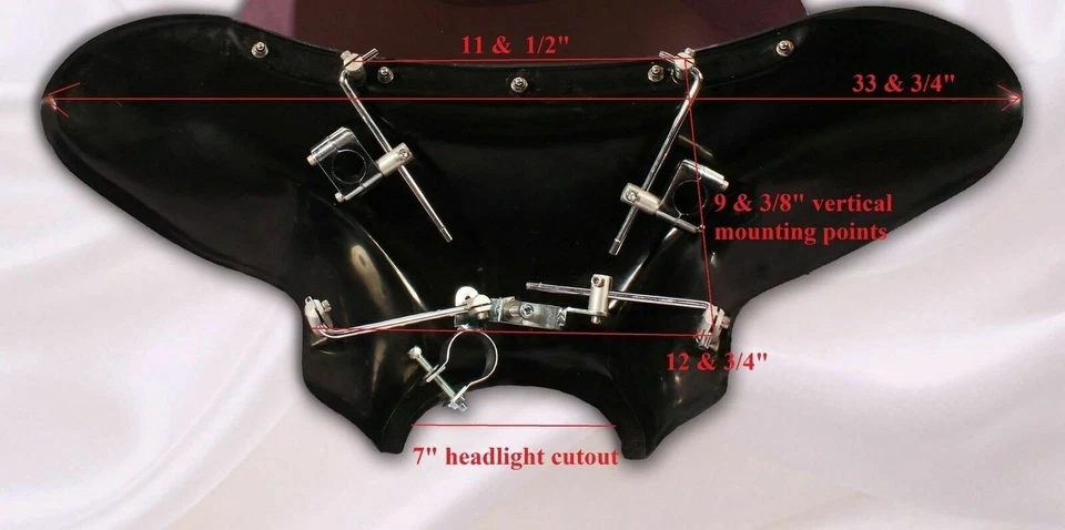 Carenado de plástico ABS universal parabrisas 4 Honda V30 Magna V65 Magna V65 Foto 3 de 4