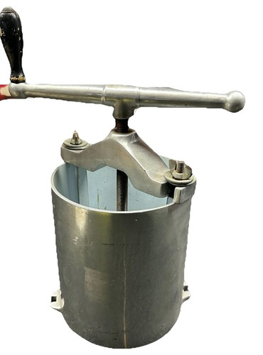 Vintage 1940s 1960s Aluminum Fruit Press Juicer Wine Grape Tomato Manual Screw - Picture 1 of 8