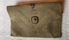 Genuine Military Issue WW2 ERA  Web Belt Canvas Pouch 5 1/2 X 3 "