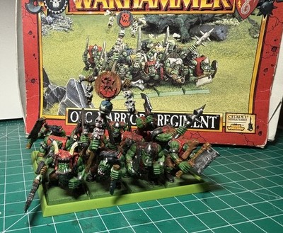Warhammer Orc Warriors Regiment (1999) OOP Painted with Sprues