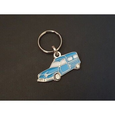 Panhard Dyna F65 pick-up profile keyring (blue)