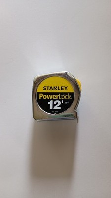 Stanley 33-312  PowerLock Tape,  Measures 12 feet,  yellow expanding metal tape 