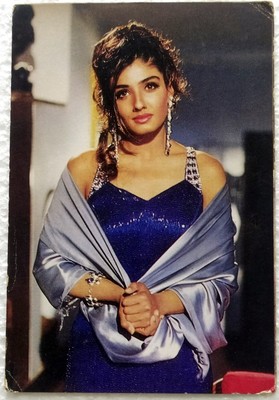 Bollywood Schauspielerin Star Raveena Tandon alte Original Postkarte...
