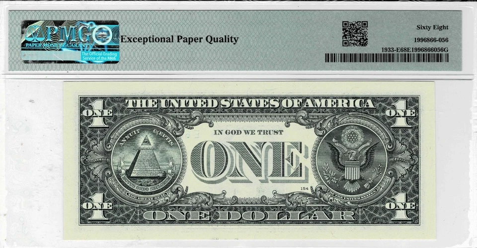 $1 Rare Two Digit-Repeater/RADAR Note Fancy Serial Number E60666606I - Image 2 of 4